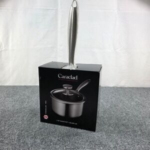 Caraclad HEX 2 QT Sauce Pot with Glass Lid Modern Cookware Collection